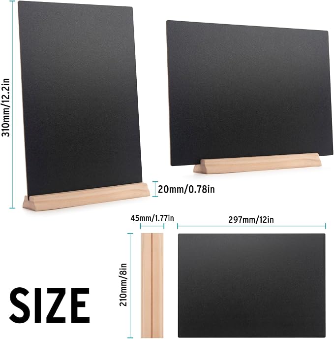 8 x12 Inch 1 Pack Tabletop Chalkboard Sign - Image 3