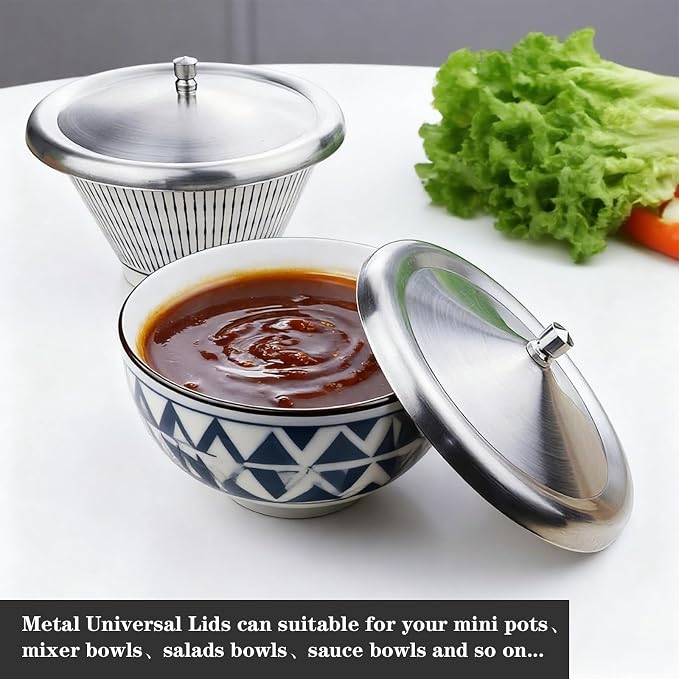 2Pcs Stainless Steel Cup Covers, 4.8Inch Coffee Mug Lid, Metal Tea Cup Cover - Image 5