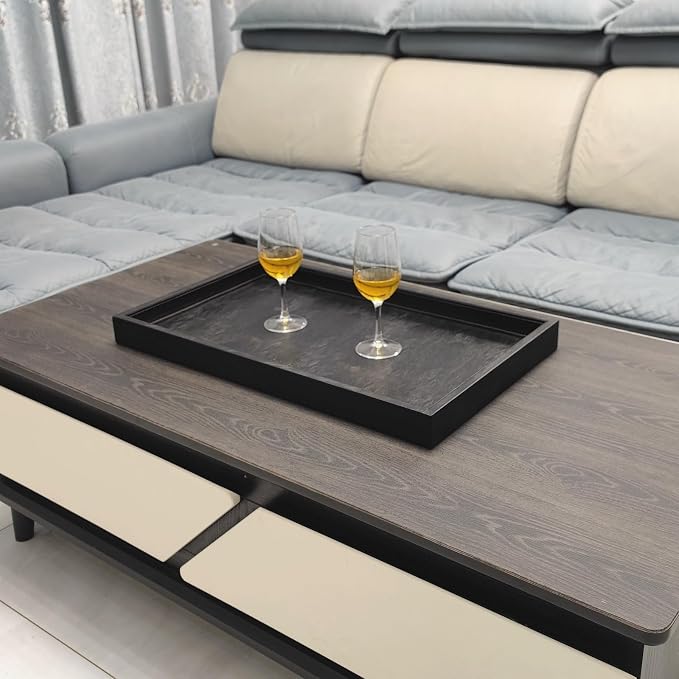 25 x 15 inches High-End Light Luxury Leather Rectangle Oversized Service Tray - Image 4