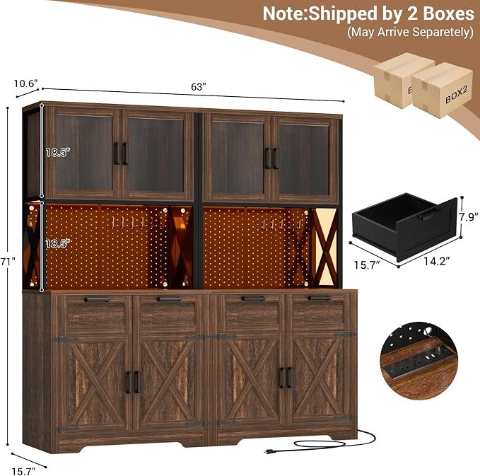 Unikito 71" Tall Kitchen Pantry Storage Cabinet - Image 3
