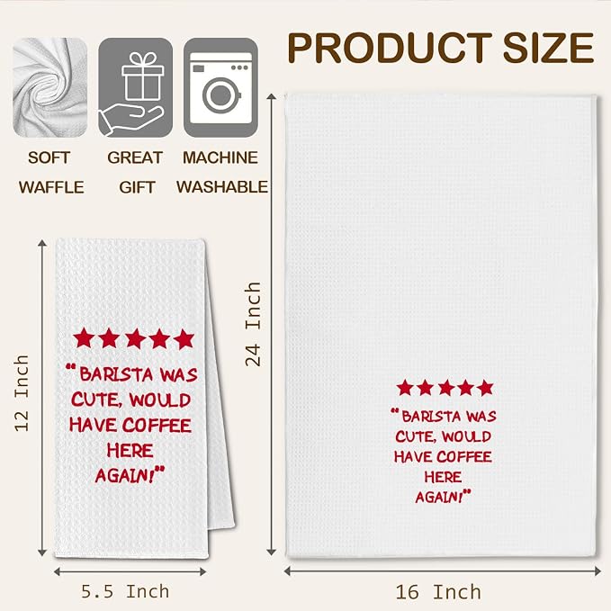 Barista Coffee Kitchen Towels, Coffee Bar Lover Gifts - Image 6