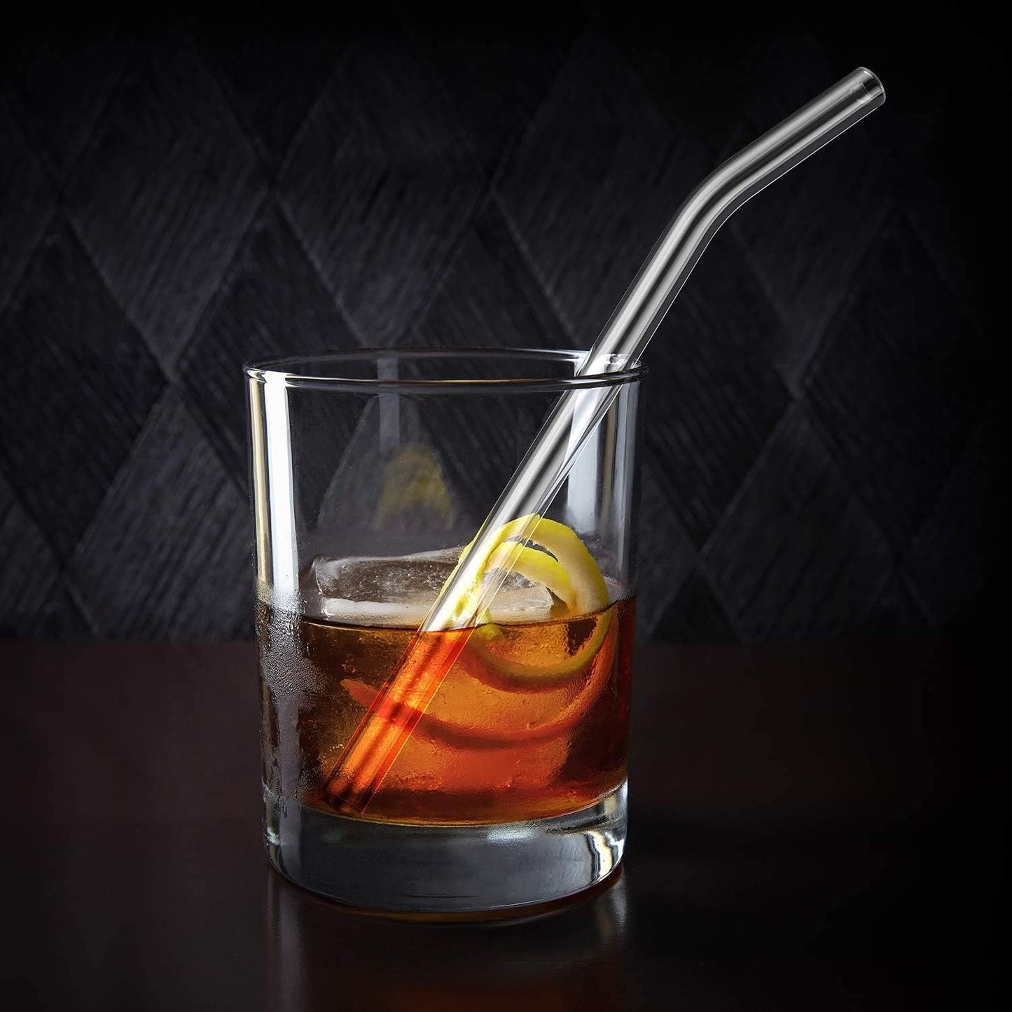 8-Pack Reusable Glass Straw,Size 8.5''x10 MM,Including 4 Straight and 4 Bent with 2 Cleaning Brush- Perfect For Smoothies, Tea, Juice