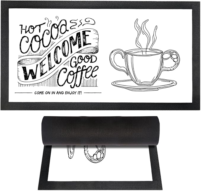 Coffee Bar Mat - Coffee Gifts - Coffee Lover - Coffee Bar Accessories - Barista by SentimentHouse