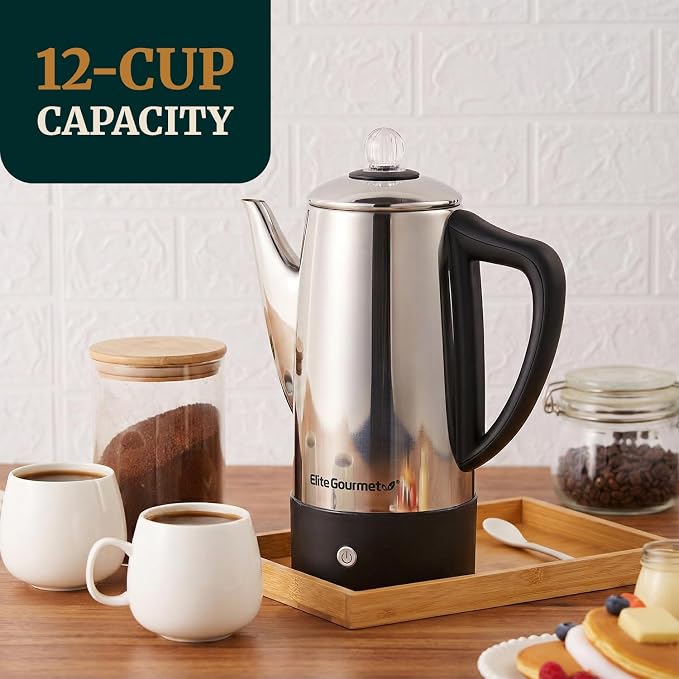 Elite Gourmet EC812 Electric 12-Cup Coffee Percolator - Image 4