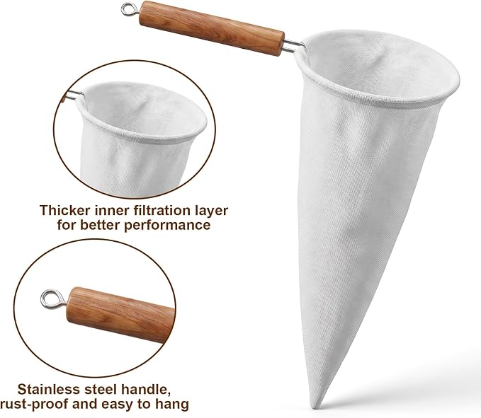 2PCS Cloth Coffee Filter Reusable Coffee Strainer Pour over Cup Strainer - Image 3
