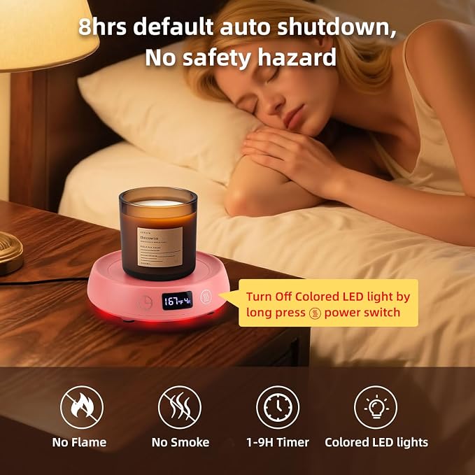 Mug Warmer for Desk with Auto Shut Off, Electric Coffee Cup Candle Wax Melter - Image 3