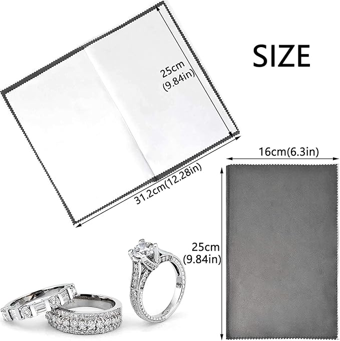 SEVENWELL Silver Polishing Cloth, Jewelry Cleaner Cloth - Image 3