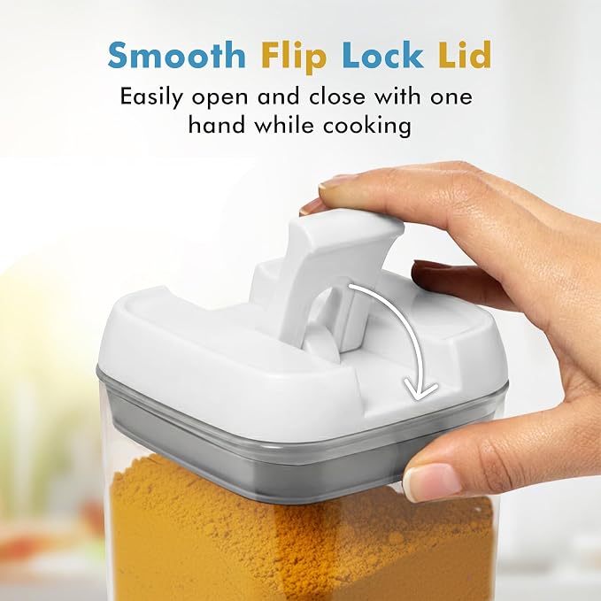 Shazo 6 PC Airtight Food Storage Containers + 6 Spoons Included - Image 7