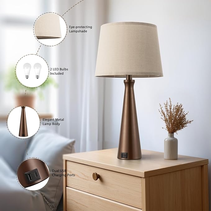 Seealle Modern Table Lamps Set of 2 - Image 7