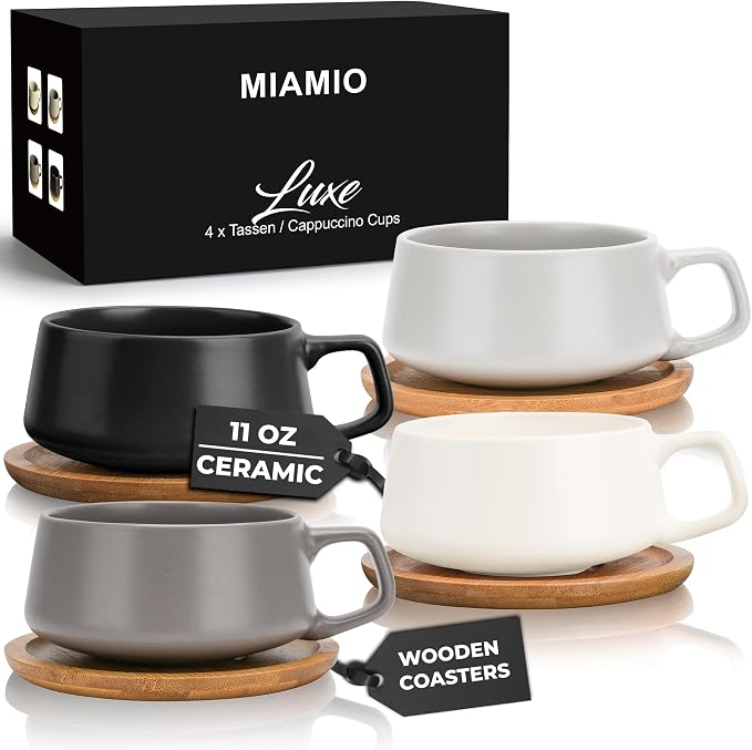 MIAMIO – 11 Oz., Coffee Cups Ceramic Mug by MIAMIO