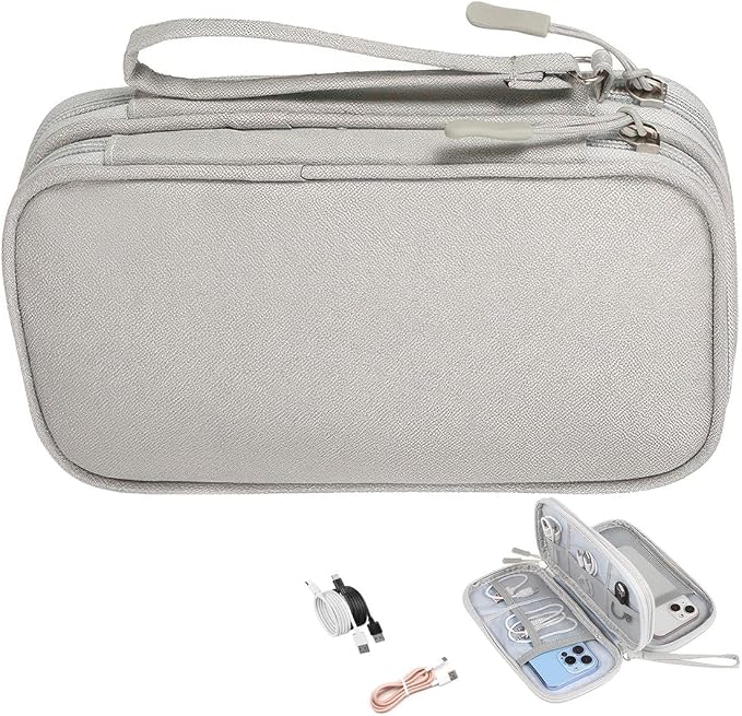 Travel Electronic Organizer Bag, Waterproof & Elastic Small Tech Pouch by Unknown