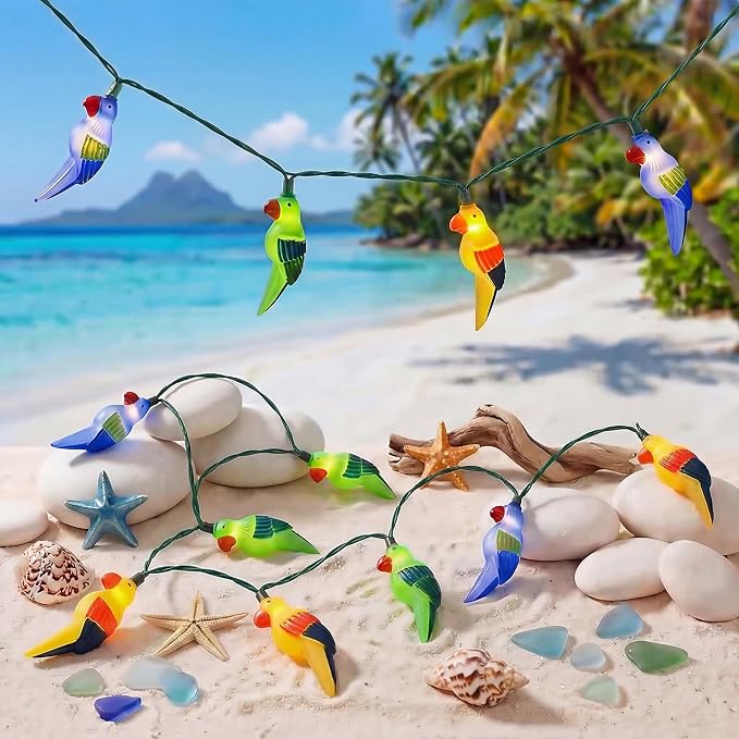 Parrot String Lights, 8.5FT 10 LED Summer String Lights by Txcigech