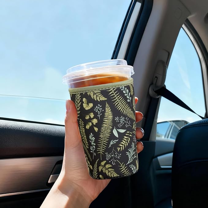 Reusable Insulated Sleeve for Iced Coffee Cup, Beverage Holder for Iced Coffee - Image 3