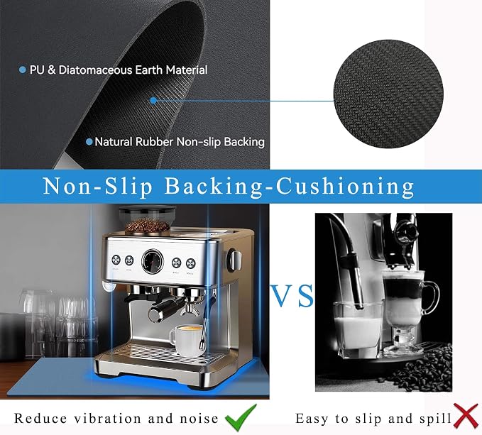 Coffee Mat for Countertops, Coffee Bar Accessories Fit Under Coffee Maker - Image 6