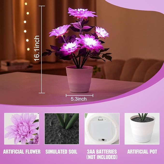 Artificial Sunflower Flower Lamp, Anniversary Christmas Birthday Gifts - Image 2