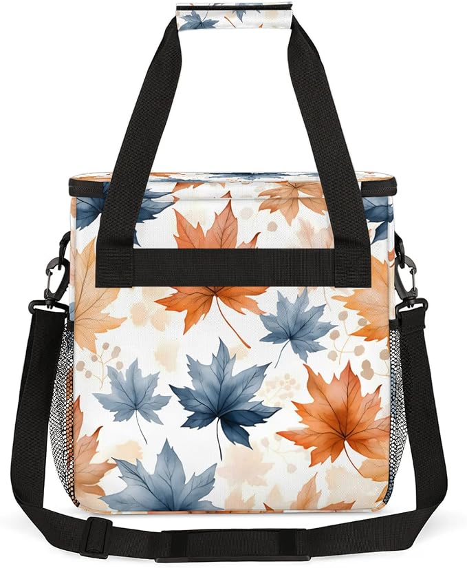 Fall Maple Leaf Coffee Maker Carring Bag, Large Insulated Storage Organizer - Image 5