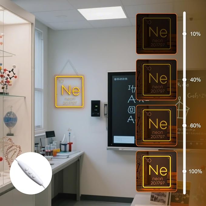 Ne Neon Sign Science Classroom Decor Chemistry class Periodic Table Signs - Image 7