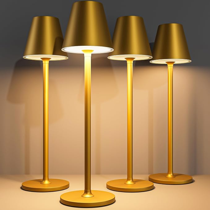 Timjorman 4-Pack Cordless Table Lamps - 5000mAh Rechargeable Battery Operated by Timjorman