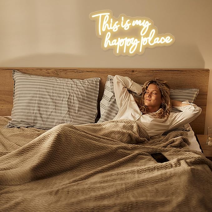 This is My Happy Place Neon Sign, Warm White Neon Lights - Image 8