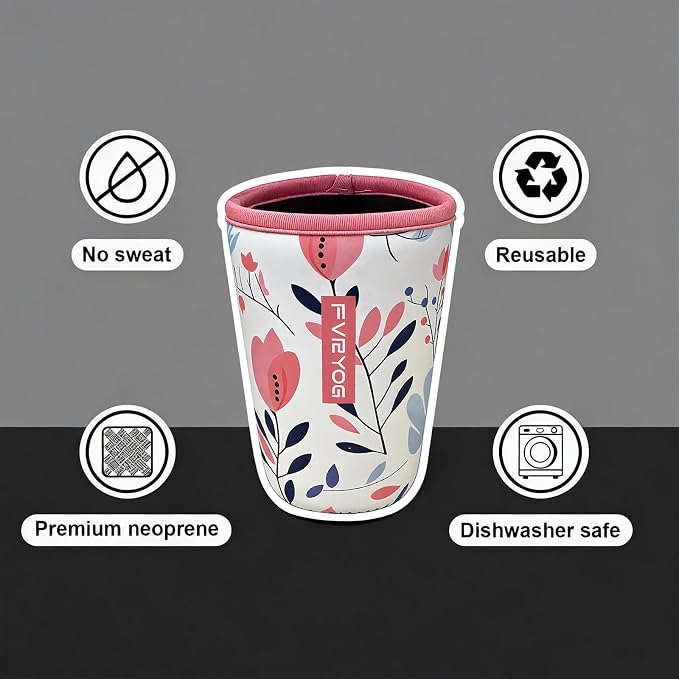 Reusable Insulated Neoprene Iced Coffee Sleeves - Image 4
