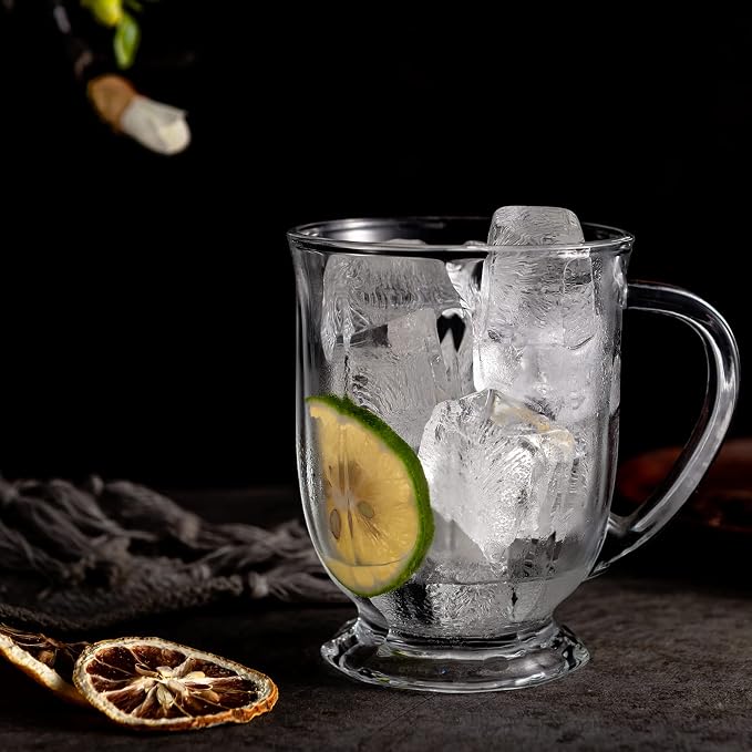 Glass Mug Set of 8, 15 oz Large Capacity Coffee Mugs - Image 7