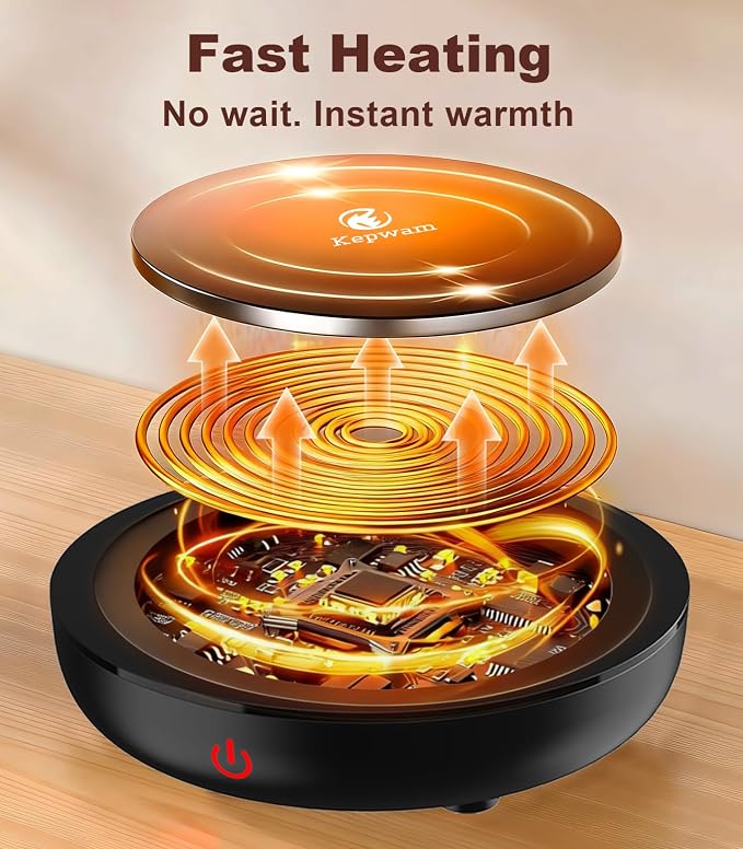 Kepwam Coffee Mug Warmer for Desk, 3-Temp Fast Heating Cup Warmer - Image 2