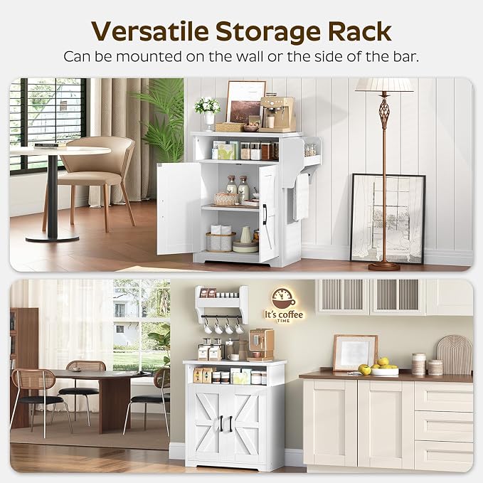 YATINEY Coffee Bar Cabinet, Kitchen Island - Image 4