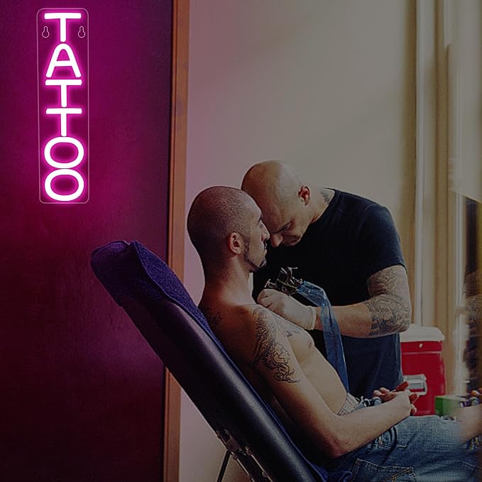Tattoo Neon Sign for Wall Decor Text Led Neon Light for Business Decor Presents - Image 6