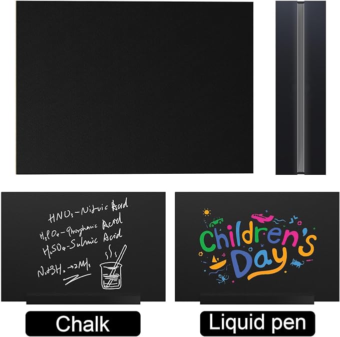 EHWINE Chalkboard Easel Sign Set, 4 Pack 8.7 x 12 Inch Double-Sided Wooden - Image 4