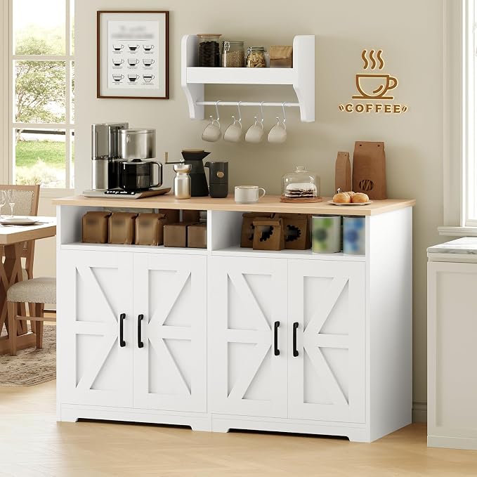 YATINEY Coffee Bar Cabinet, Kitchen Island - Image 2