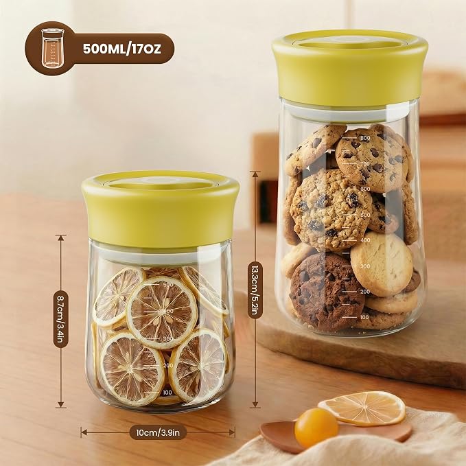 OURCABECUE Wide Mouth Mason Jar 16oz, Newly Upgraded Easy Open Rotating Lid - Image 6