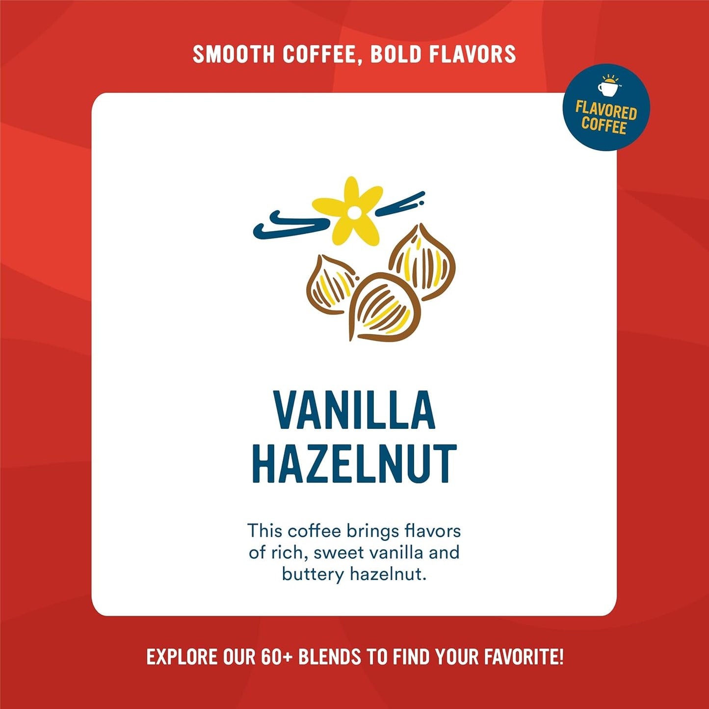 Cameron's Coffee Roasted Whole Bean Coffee, Flavored, Vanilla Hazelnut, 4 Pound