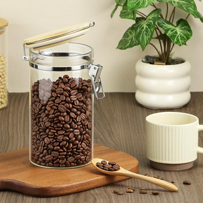 QWORK Clear Borosilicate Glass Storage Jar - Image 2