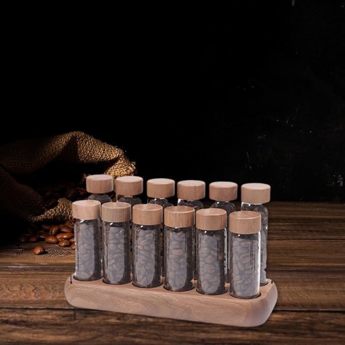 Yajuyi 12 Pieces Coffee Bean Storage Tubes Airtight Glass Container Single Dose - Image 6