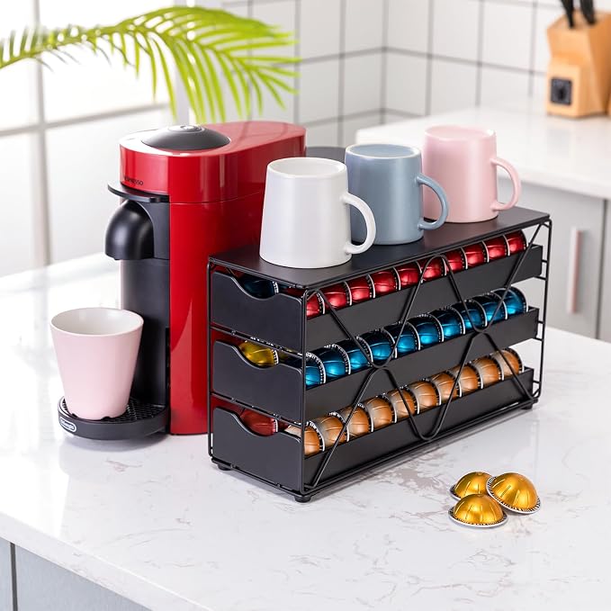 FlagShip Nespresso Vertuo Pod Holder 60 Large Pods Capacity 3 Tier | Vertical - Image 9