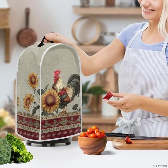 Boho Sunflower Rooster Blender Cover - Image 3