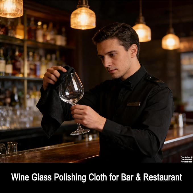 Wine Glass Polishing Cloth Microfiber Cleaning Cloths Kitchen Towels Glassware - Image 2