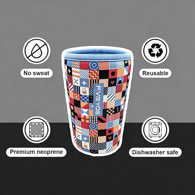 Reusable Insulated Neoprene Iced Coffee Sleeves - Image 3