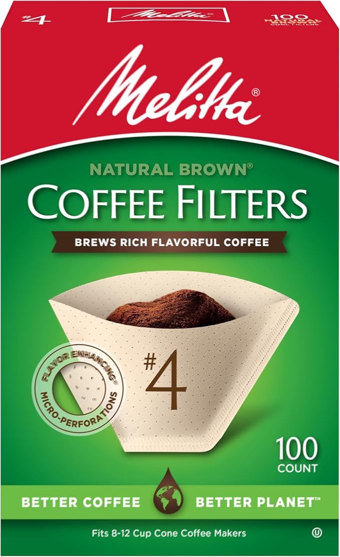 Melitta #4 Unbleached Coffee Filters, Natural Brown, Flavor Enhancing Coffee by Unknown