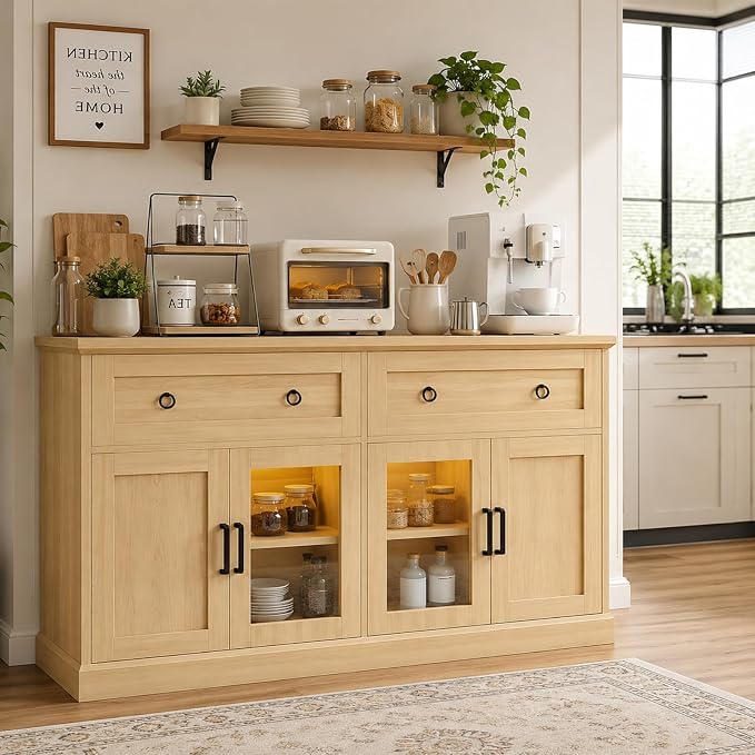 63'' Sideboard Buffet Cabinet - Image 6