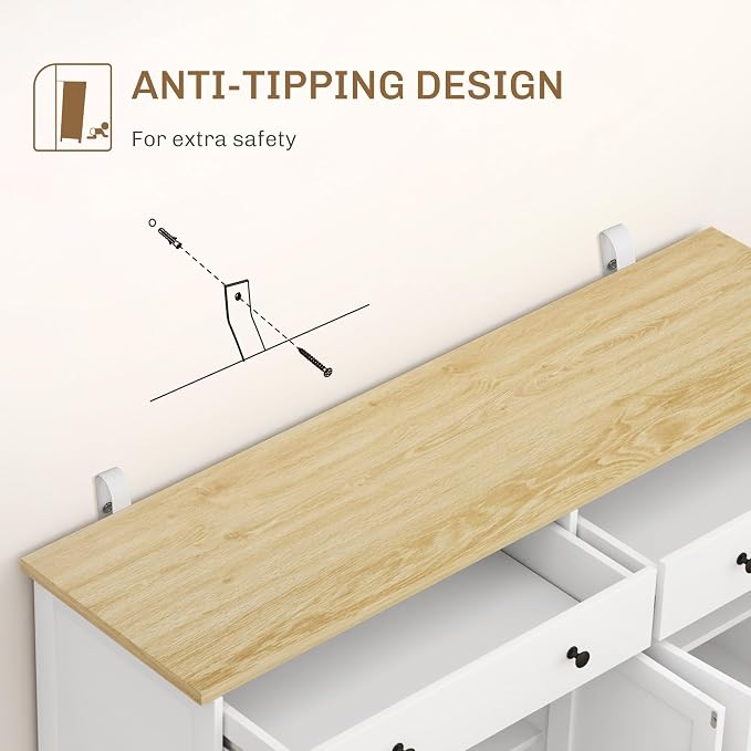 HOMCOM Sideboard Buffet Cabinet - Image 7