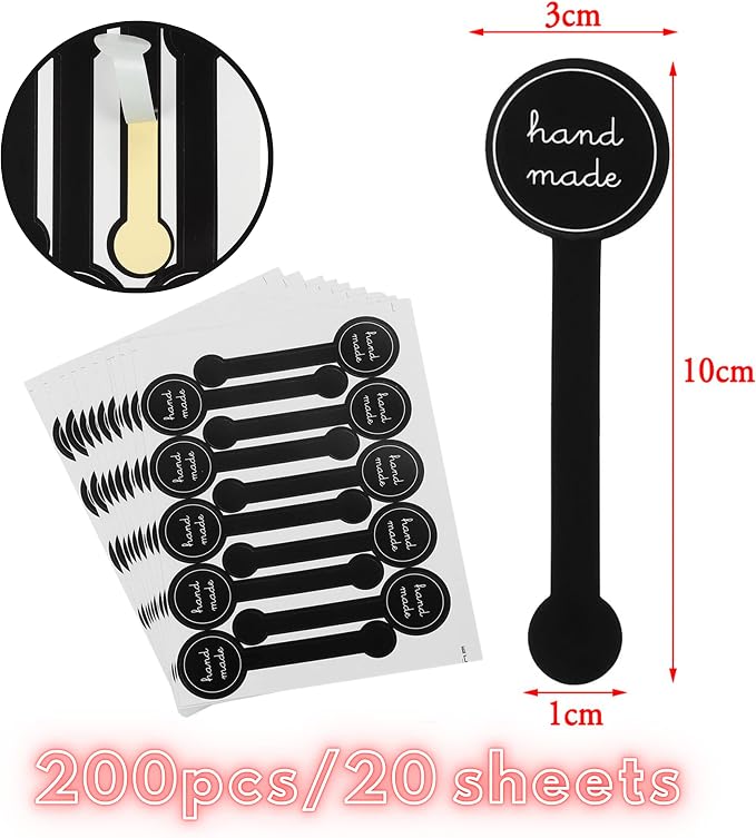Beyonday 200pcs Handmade Lollipop Baking Stickers - Image 5