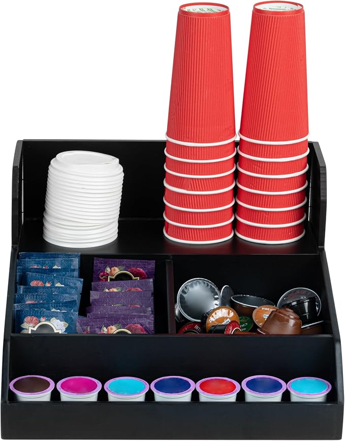 Restaurantware Coffee Cup Organizer 15 x 14.25 x 9.25 Inch Multipurpose Bamboo - Image 7