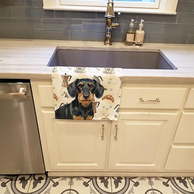 Caroline's Treasures Wirehaired Black and Tan Dachshund Coffee Bar Kitchen - Image 2