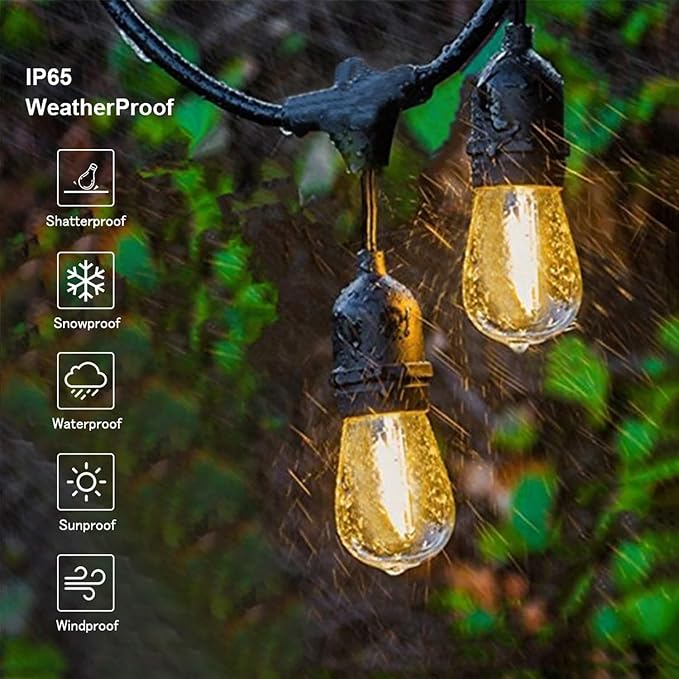 Svater Outdoor String Lights Led 105FT, Commercial Grade Patio Light - Image 2