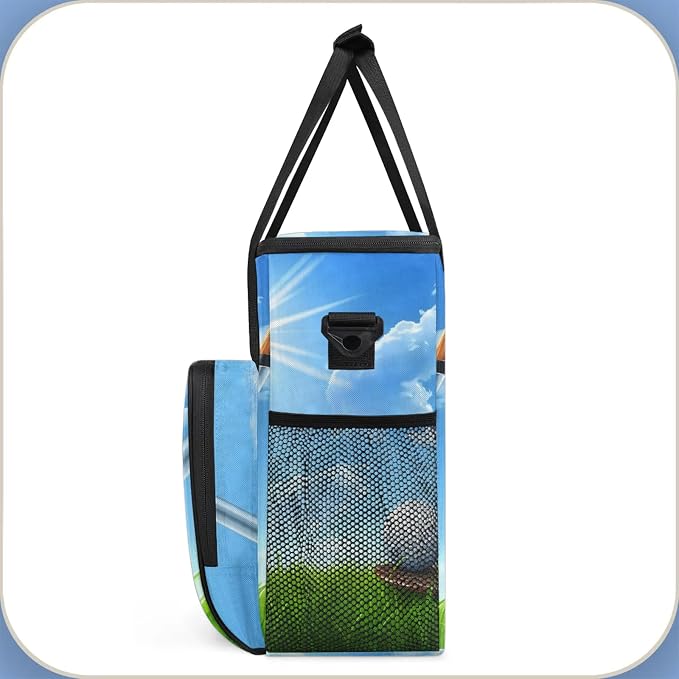 Golf Ball Club Coffee Maker Carring Bag, Large Insulated Storage Organizer Case - Image 4