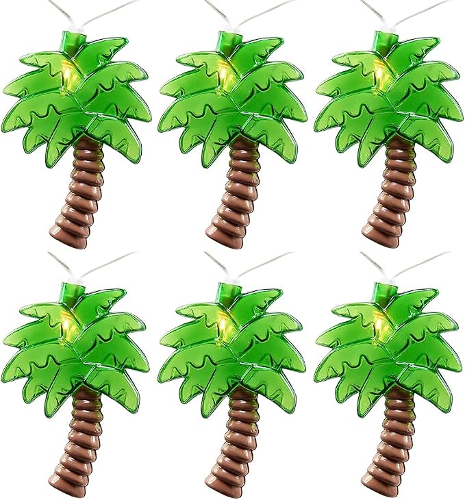 Abeja Palm Tree String Lights, 8.5Ft Summer Patio String Lights - Image 4