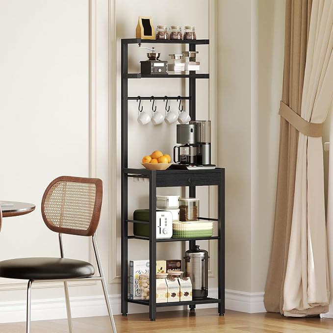 YATINEY Bakers Rack, 5-Tier Coffee Bar Station, Coffee Stand - Image 2