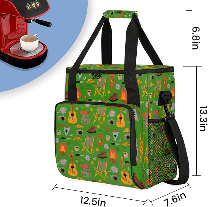 Camping Coffee Maker Travel Bag, Camping Large Carrying Storage Case Insulated - Image 2