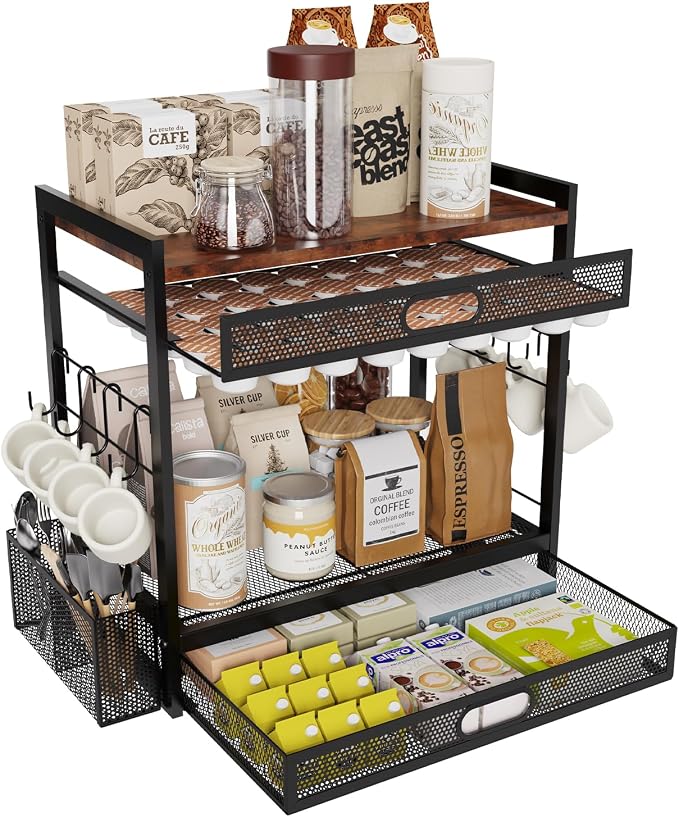 Coffee Bar Organizer Station by SRJZMLY